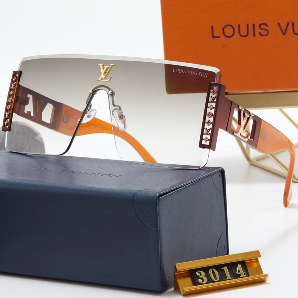 LV Louis Vuitton Ladies Men's Casual Glasses Letter Logo Sunglasses