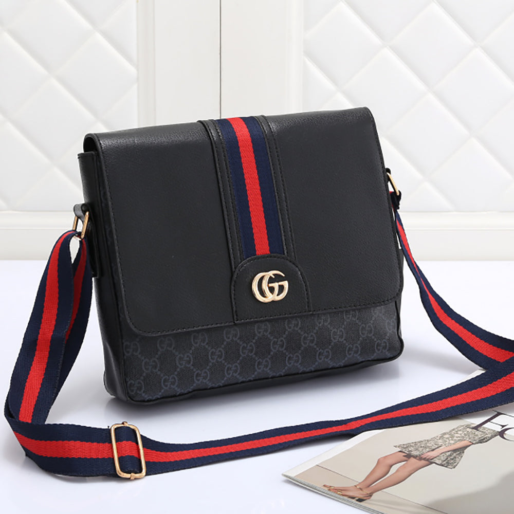 GG Christian Dior Letter Print Panel Color Flap Envelope Bag Shoulder Bag Crossbody Bag