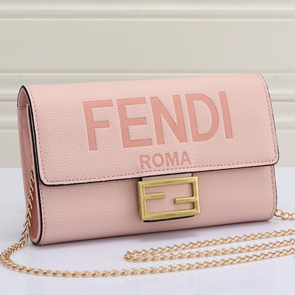 FENDI FF Letter logo Women's flip chain shoulder bag messenger bag