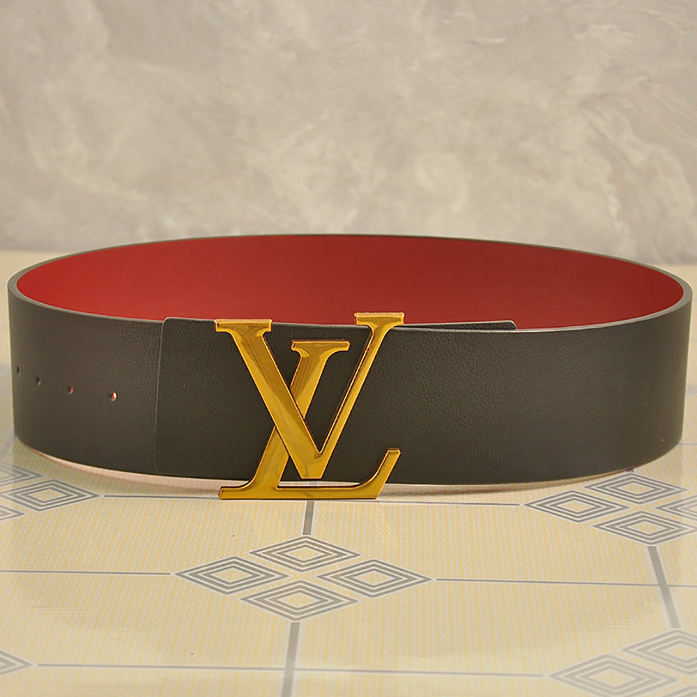 LV Louis Vuitton Gold Letter Buckle Large 7.0CM Belt