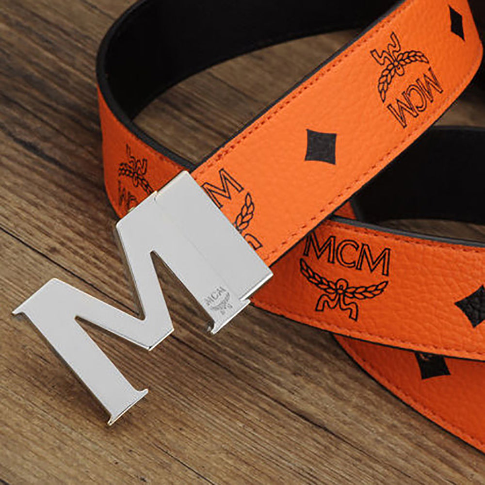 MCM women's fashion flat pin buckle belt