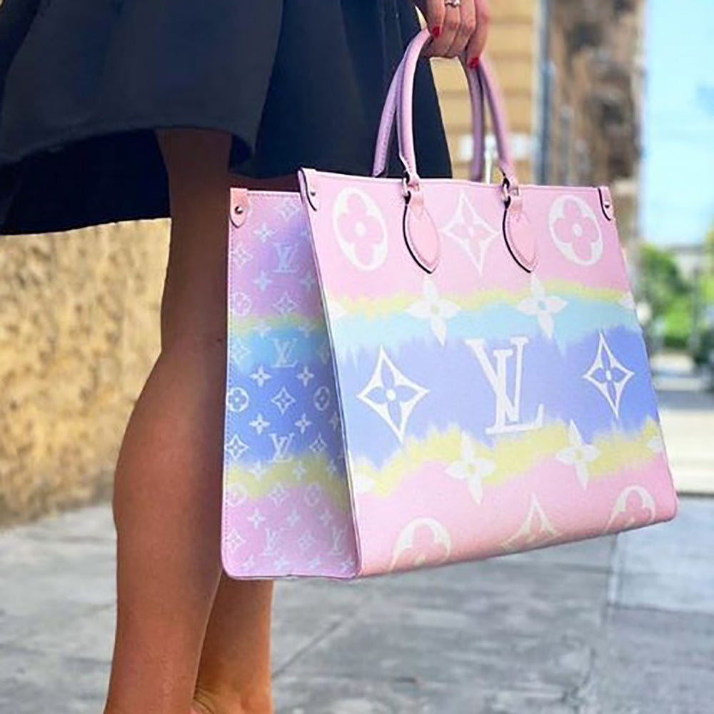 LV Louis vuitton tide brand female models full printed old flower handbag shopping bag shoulder bag