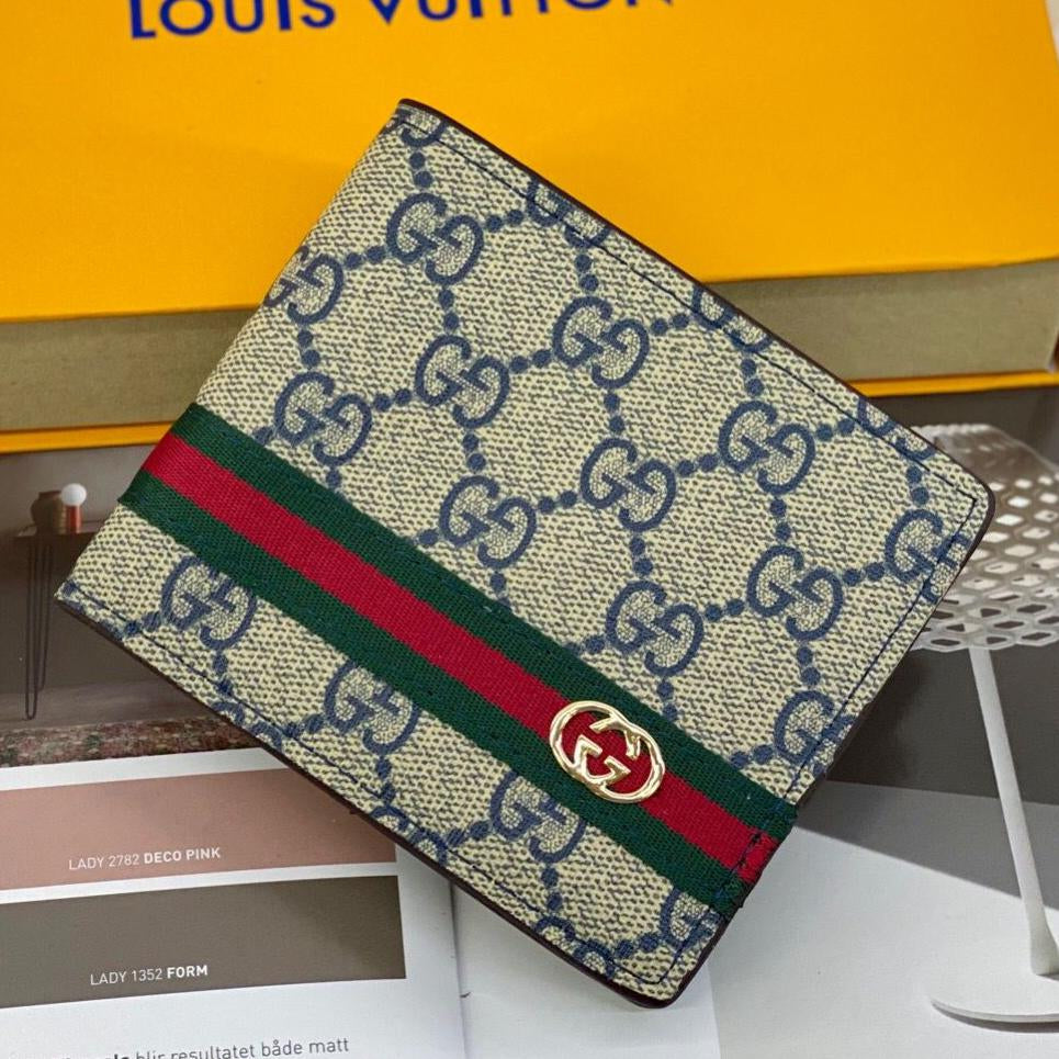 GG Letter Print Stitching Color Flip Wallet Square Clutch Bag
