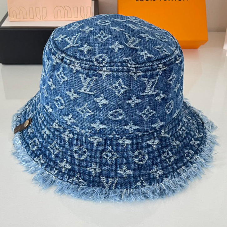 LV Louis vuitton embroidered letter logo ladies and men bucket h