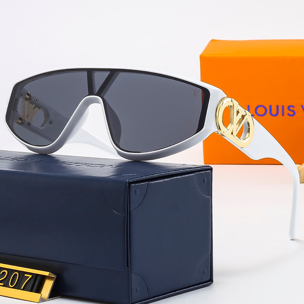 LV Louis Vuitton Couples Large Frame Glasses Beach Casual Sungla