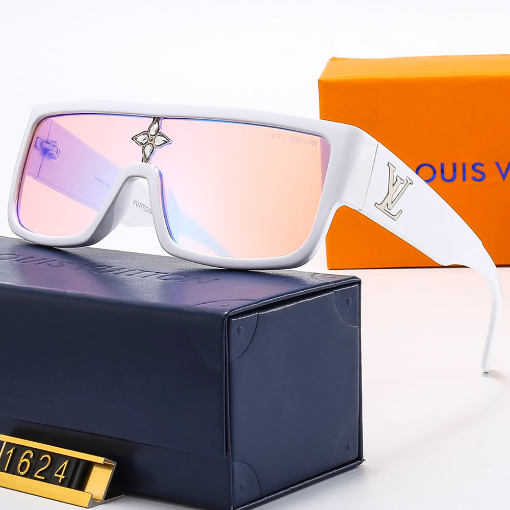 LV Louis Vuitton Hot Sale Large Frame Casual Eyewear Couples Beach Sunglasses