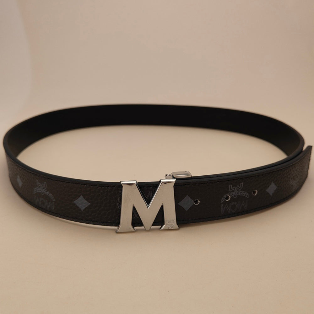 MCM full-printed letter logo women's temperament belt