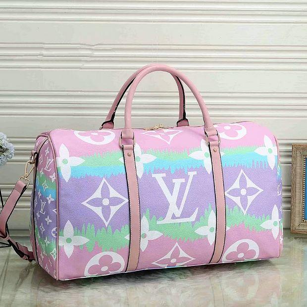 LV Escale Tote Bag - Purple & Pink Pastel Leather Women's Large