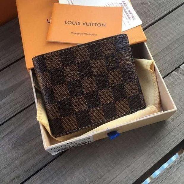 LV Louis Vuitton Retro Short Flip Wallet Fashion Men's and W