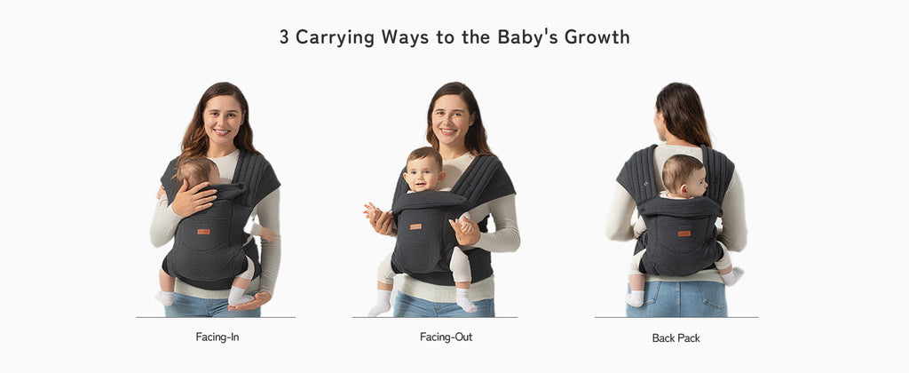 Moby Wrap Porte-bébé Element - Porte-bébé pour nouveau-nés et nourrissons -  Réglable pour tous les types de corps - Hydro 