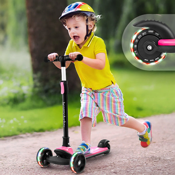  Patinete infantil en miniatura de Paelf con tres ruedas  plegable para bebé de 3 a 4 a 5 a 6 años de edad, Scooter para niños y  niñas, fácil de plegar