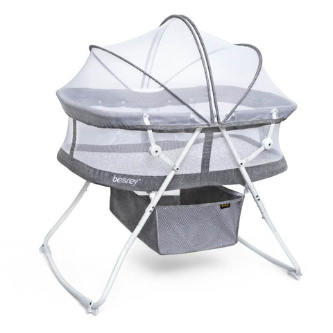 Besrey 2-in-1 portable baby bassinet cradle