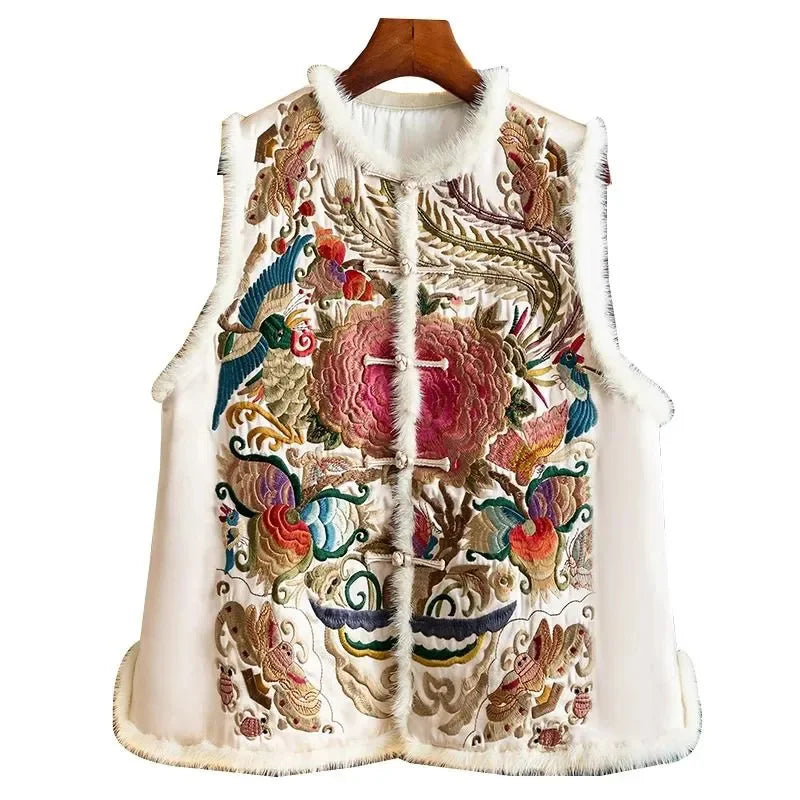 Luxury Satin Vest Embroidery