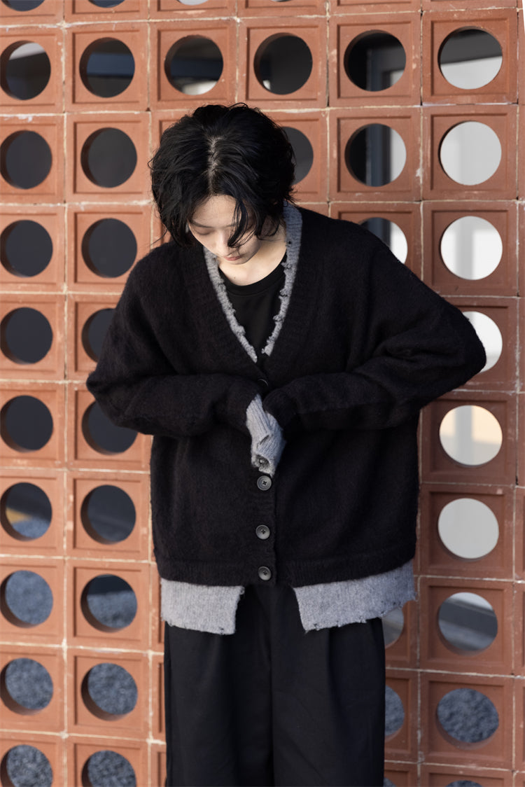 クルニ(CULLNI) LAYERED CARDIGAN - トップス