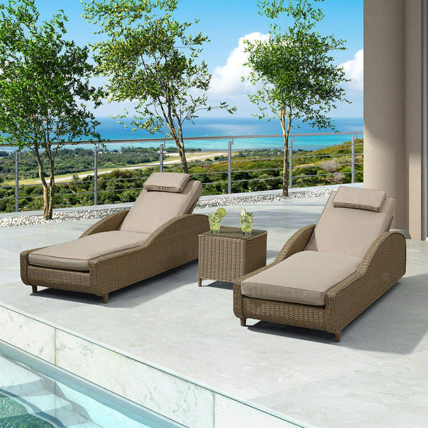 rattan loungers