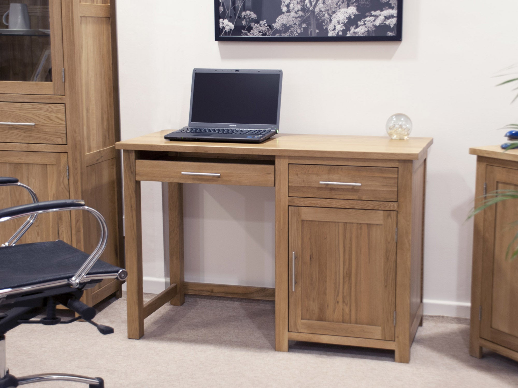 Opus Solid Oak Small Computer Desk