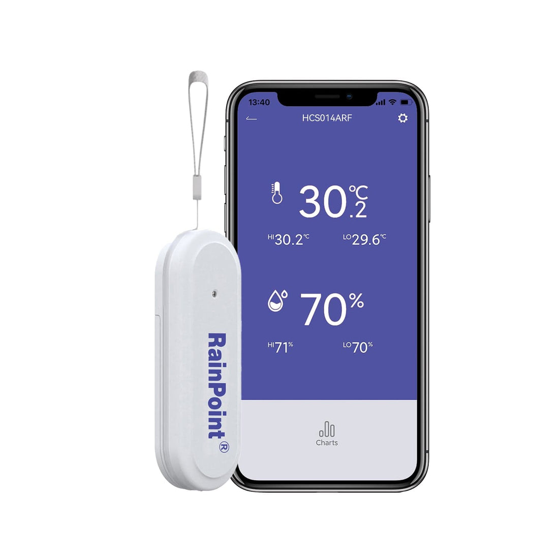 RainPoint Smart + Pool Thermometer Model No: HCS528+HCS015- Pool  Thermometer Only, Must be Used with HIS019 WiFi Hub, 2.4Ghz WiFi Only