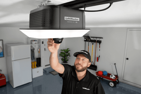 Liftmaster Garage Door opener being installed