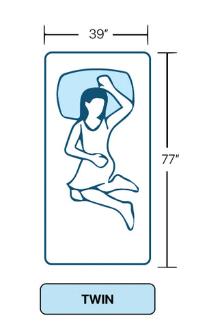 Amobro Bed Frame Sizes and Dimensions-Twin Size