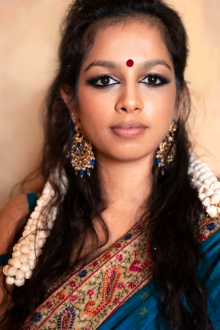 Classic Onam makeup look