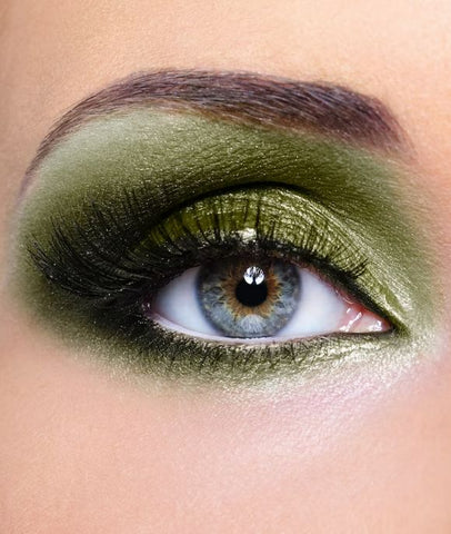 Enchanting Olive Eyeshadow Makeup Look