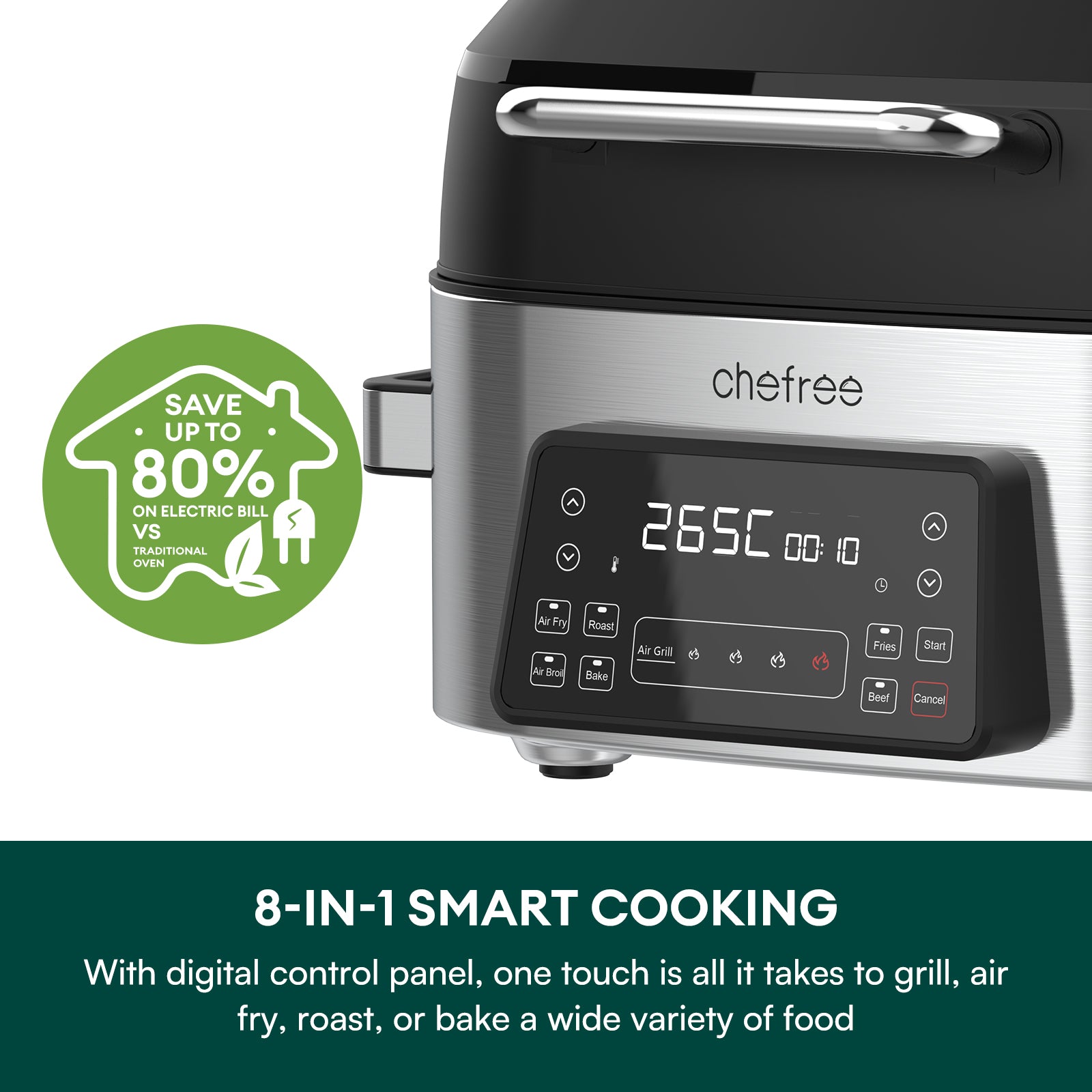 Controles Chefree Air Fryer Grill AFG01