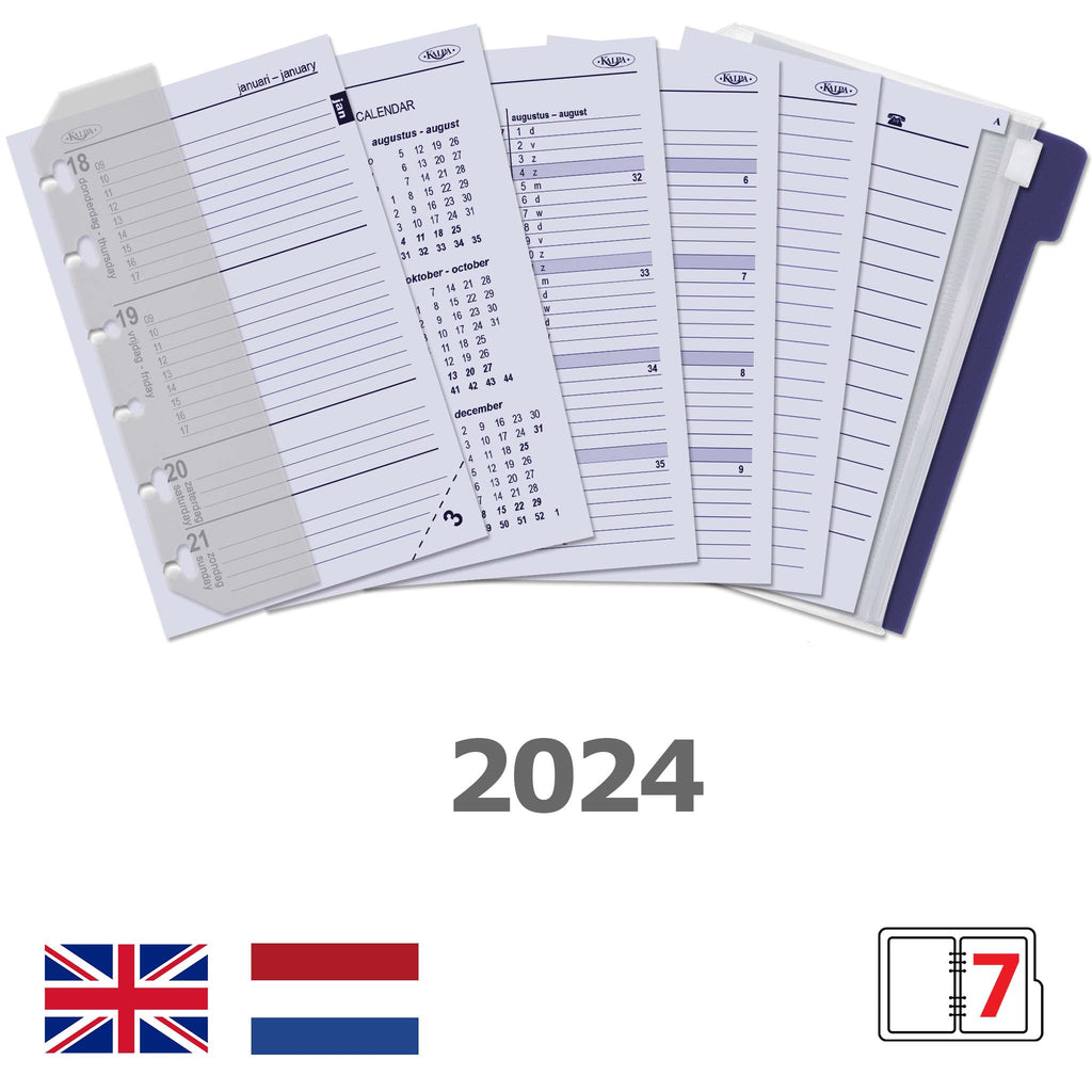 Organiseur Kalpa Pocket avec agenda 2023-2024 7 jours/2 pages serpent