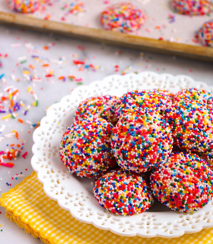 Bourbon confetti cookies are simple, fun and delicious. Cream cheese, bourbon and sprinkles make these my go-to confetti cookies.