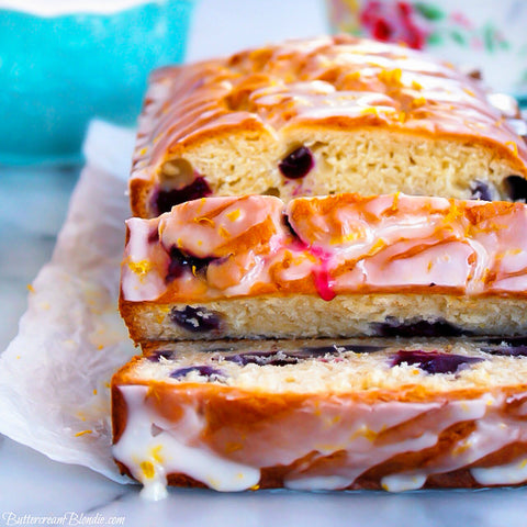 Filled with blueberries and drizzled with a bright Grand Marnier glaze, this meyer lemon blueberry loaf is perfect for brunch, dessert, or a snack! 