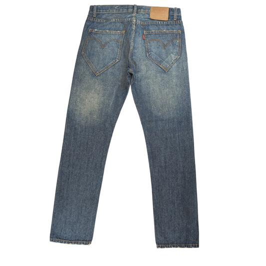 Levi's 505 Blue Regular Fit Straight Leg Zipper Fly Jeans Men Size