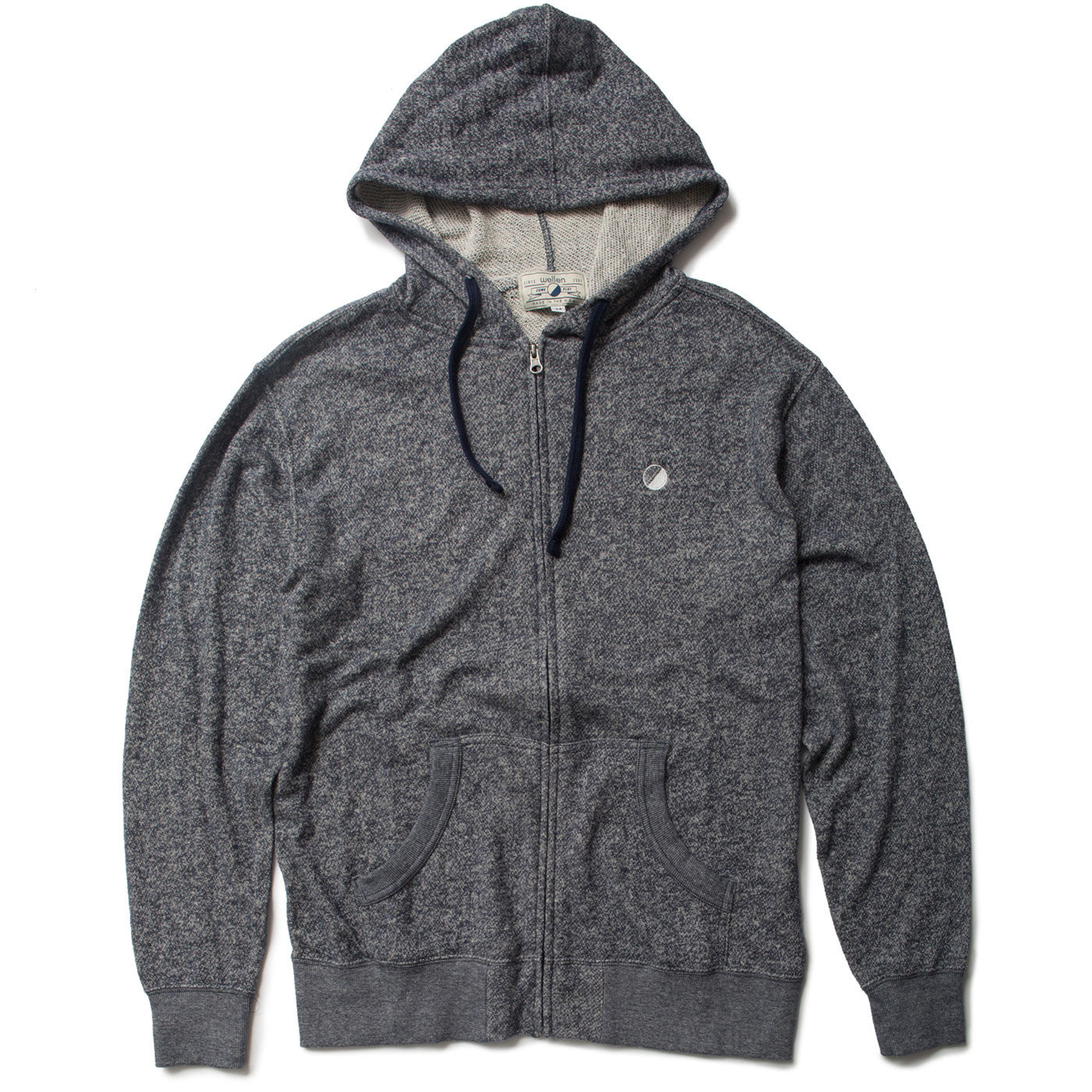 Wellen Surf Buoy Zip Up Hoodie (Heather Navy) – Groundswell Supply