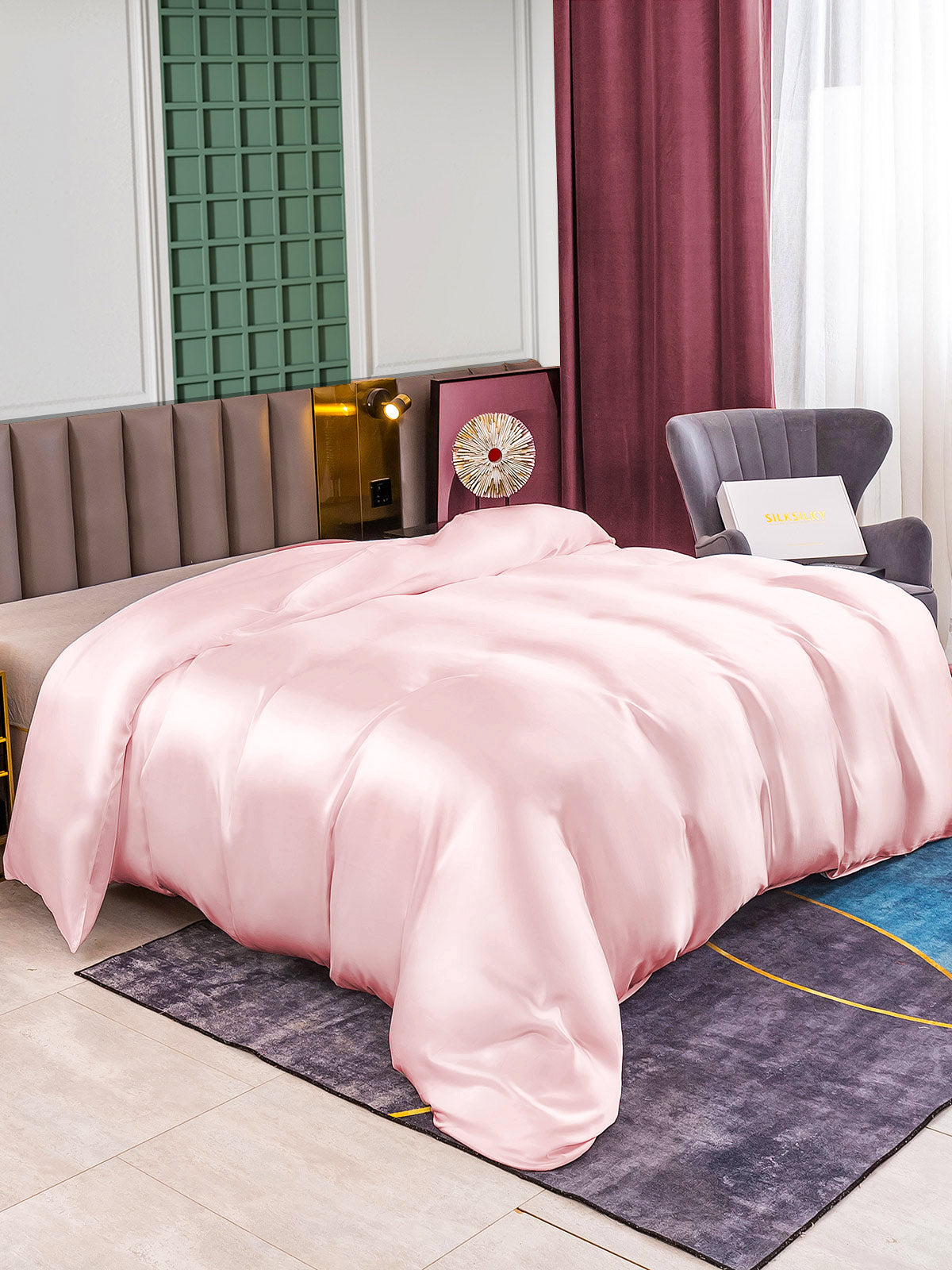 25Momme Mulberry Silk Seamless Duvet Cover (WITHOUT PILLOWCASES) - CA-SILKSILKY product image