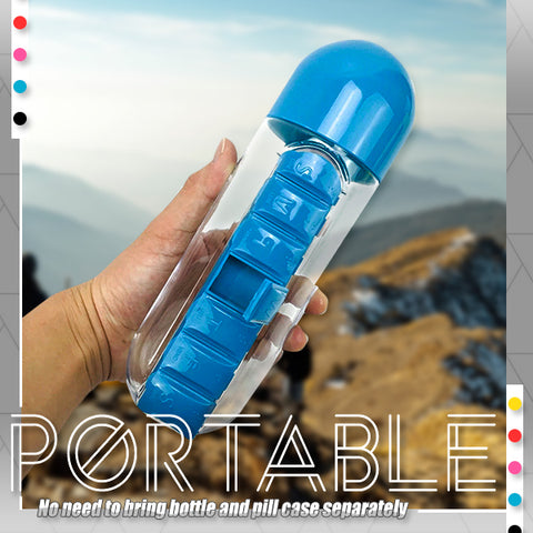 Shaker Bottle With Pill Organizer With Multi-compartment for -  Israel