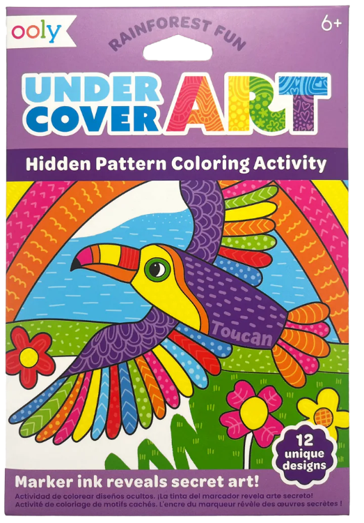  Undercover Art Hidden Patterns Coloring Activity - Rainforest Fun