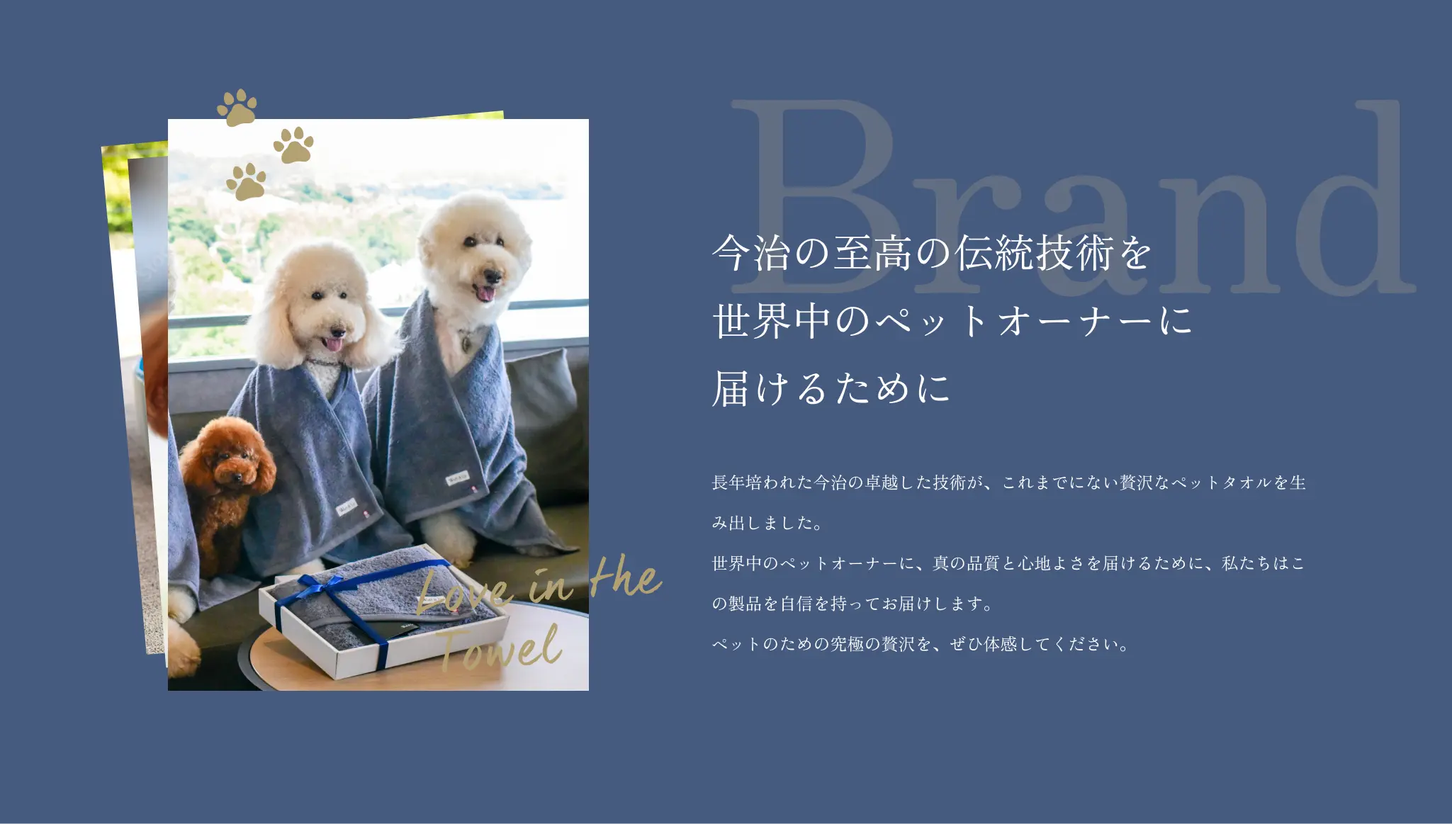 PC-今治の至高の伝統技術を世界中のペットオーナーに届けるために