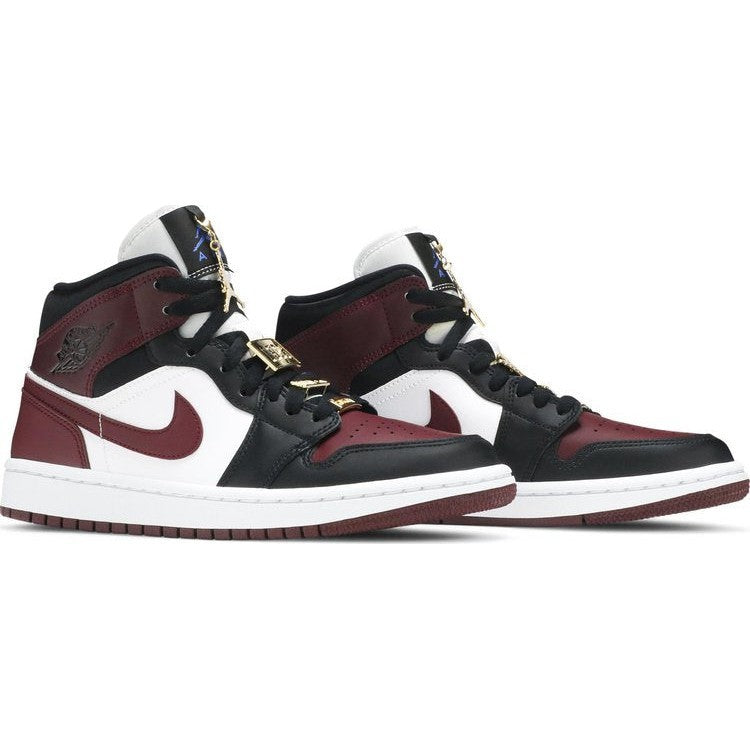 air jordan 1 mid black dark beetroot