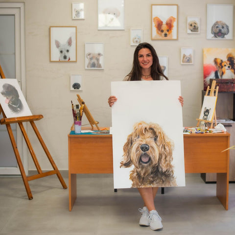 custom dog portraits by Atina