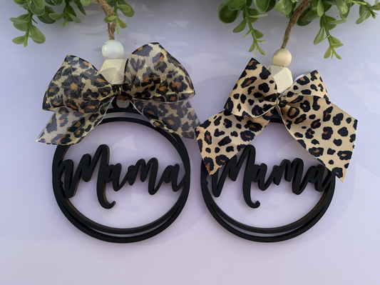 Car rear view mirror charm, monogram charm, rear view mirror, car, leopard  print