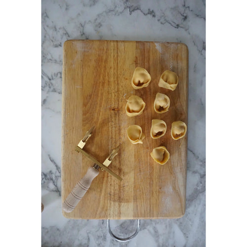 Adjustable Pasta Cutter with Brass Wheels - q.b. cucina