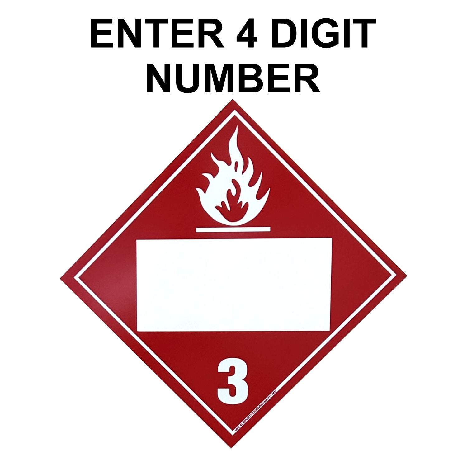 Placard - Class 3 Flammable Liquid