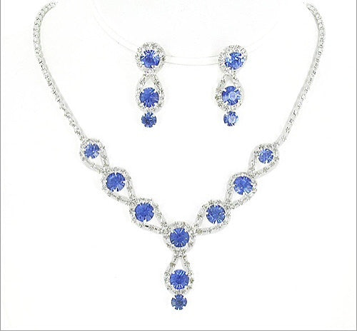 Formal Rhinestone Necklace And Earring Set – All That Glitters