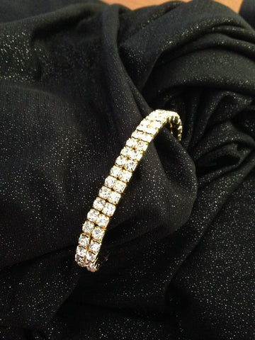 Two Line Stretch Rhinestone Bracelet – All That Glitters