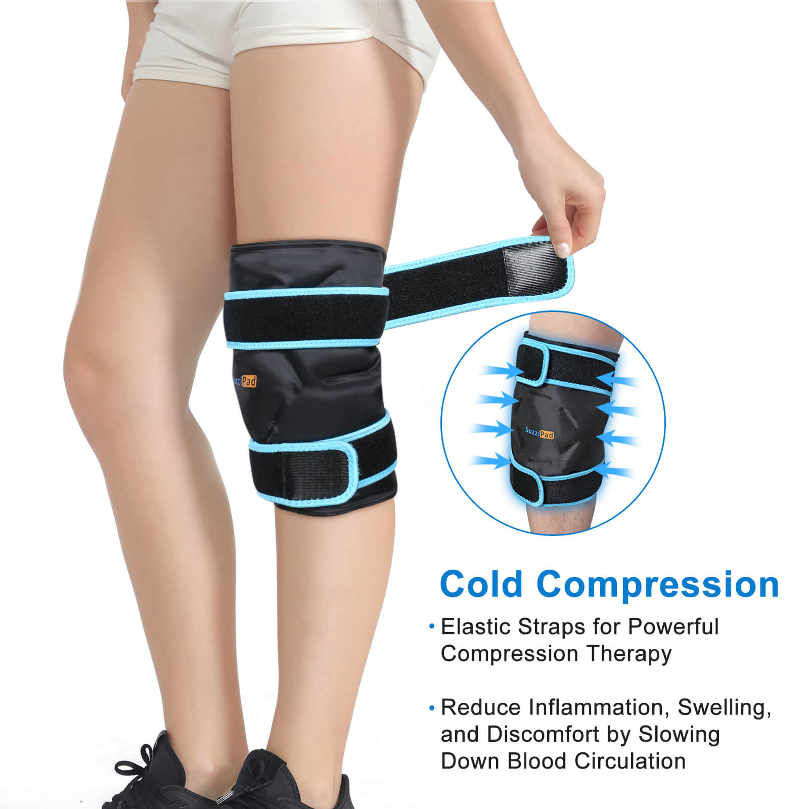 overhemd Edelsteen saai SuzziPad Knee Ice Pack for Injuries Reusable Gel Cold Pack with Cold C