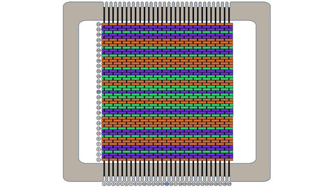 Free weaving template pdf for a frame style lap loom.