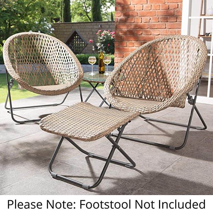 faux rattan bistro set