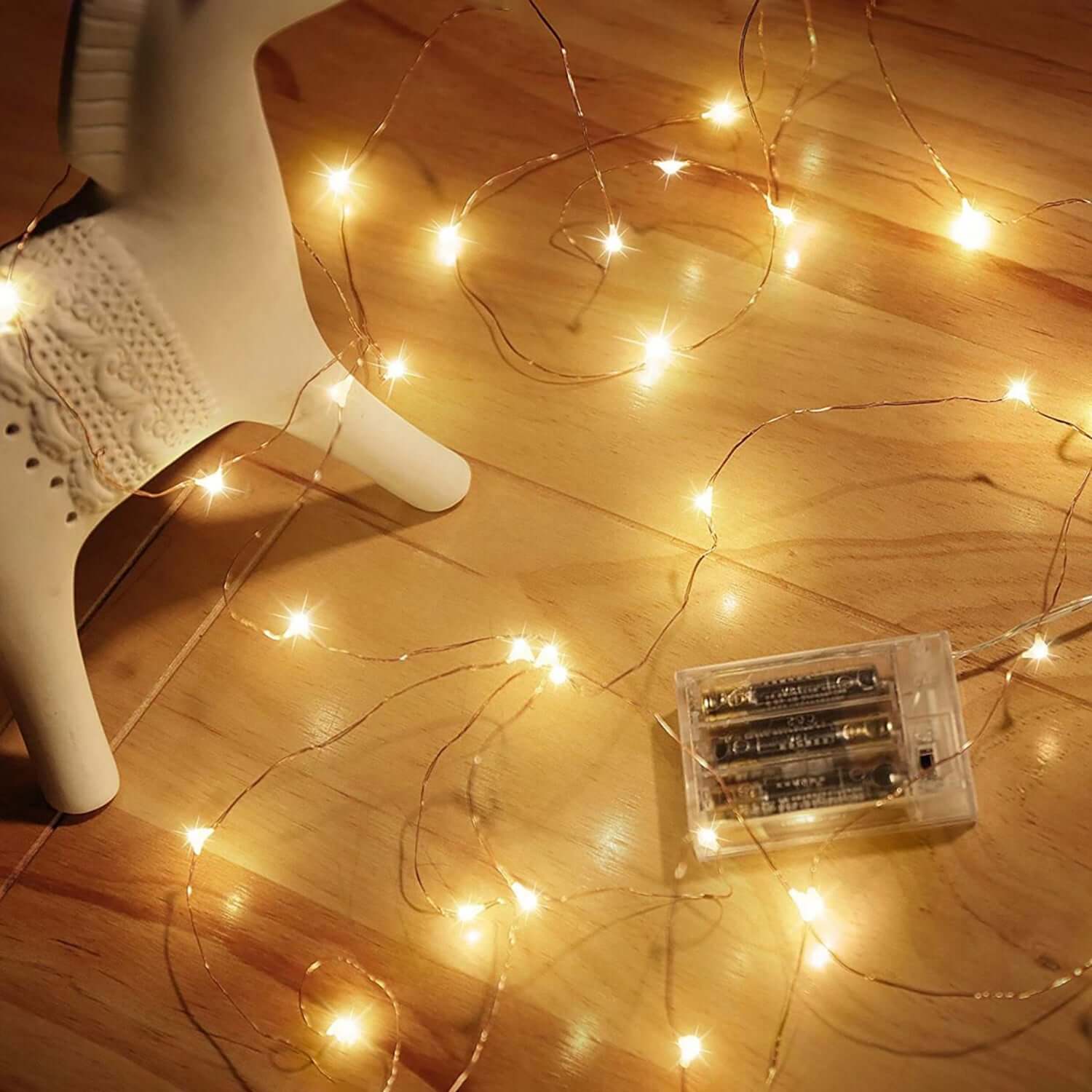 christmas fairy lights battery