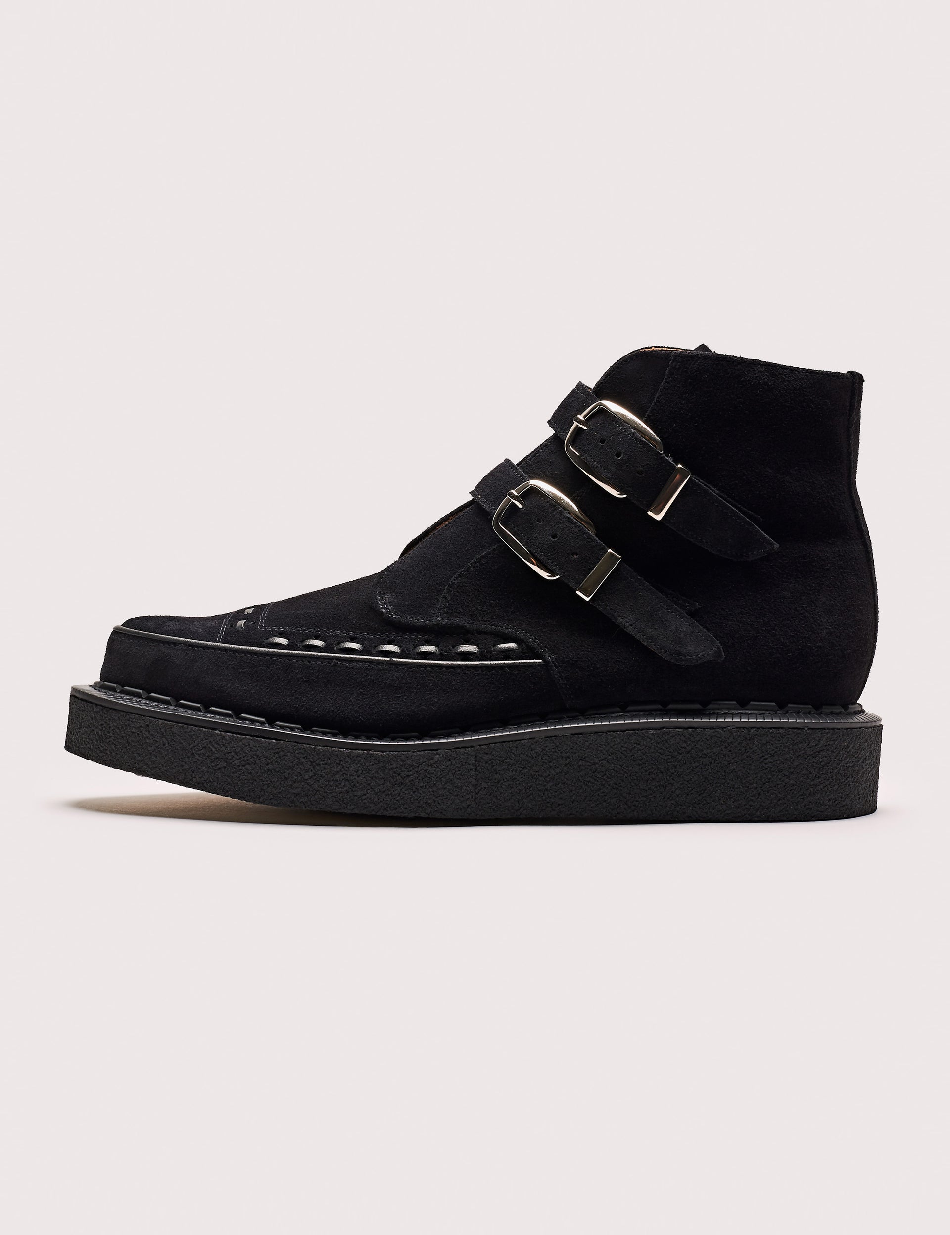 Diano Monk Boot Black Suede – George Cox