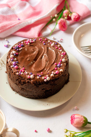 Cake made with ragi, jaggery sugar 