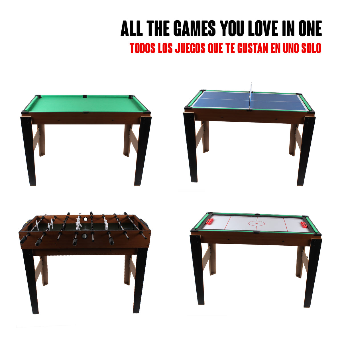 Mesa multijuegos 2 en 1 174x90x17 cm Billar y Air Hockey (recogida en  tienda gratis) » Chollometro