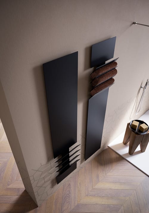 binden Komkommer Bourgondië Design radiator Flaps onder mat zwart 171 x 35 cm | Mastello
